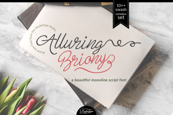 Alluring Briony: A Script Font for Delicate, Elegant Designs