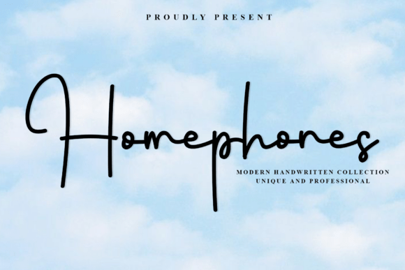Homephones: A Modern Handwritten Script for Elegant Branding