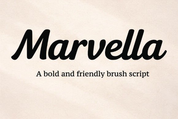 Marvella: The Brush Script That Balances Boldness and Warmth