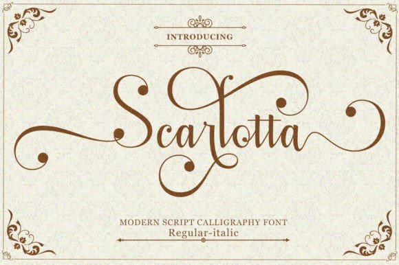 Scarlotta: A Calligraphic Script Font for Elegant Design
